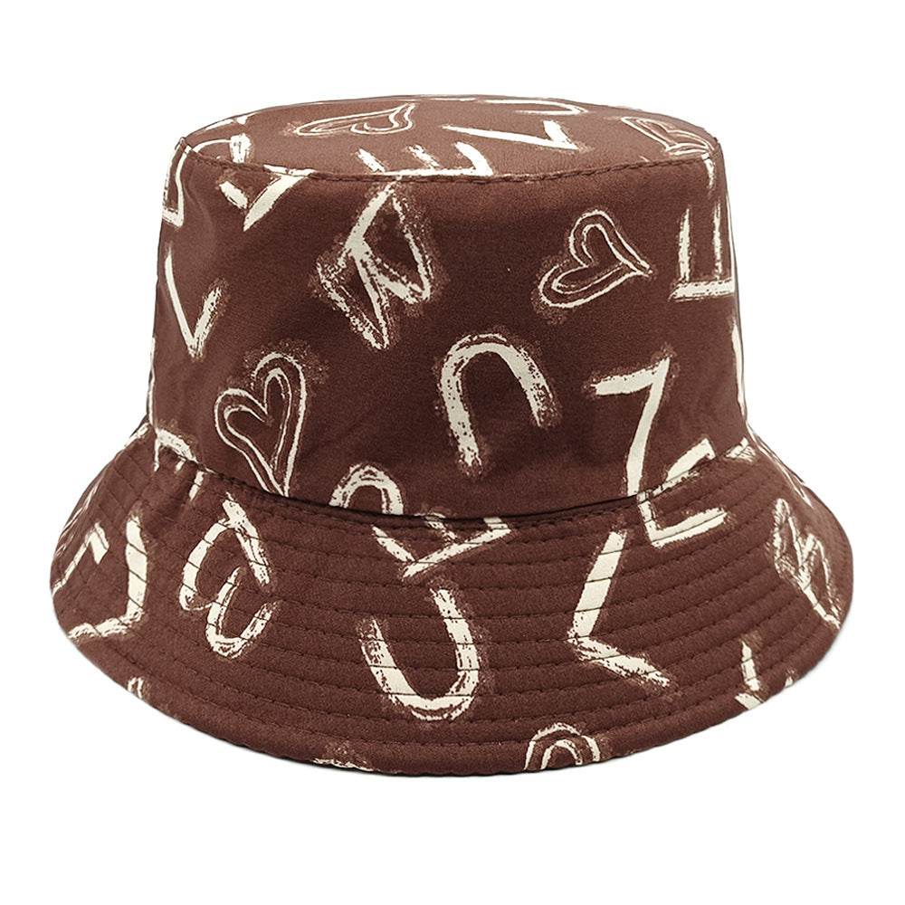 Love Letter Pattern Digital Printing Bucket Hat