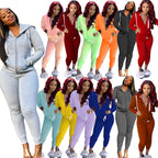 Women's Clothing Solid Color Hoodie Suit Sports