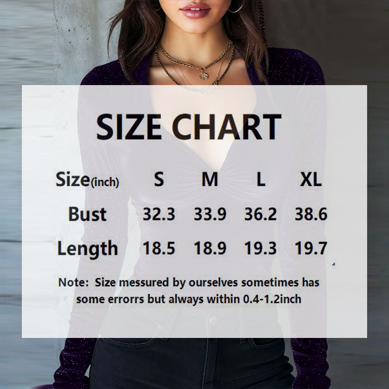 Women's Sexy Solid Color Velvet V-Neck Top, Sequin Detail Long Sleeve Blouse For Layering And Holiday Wear