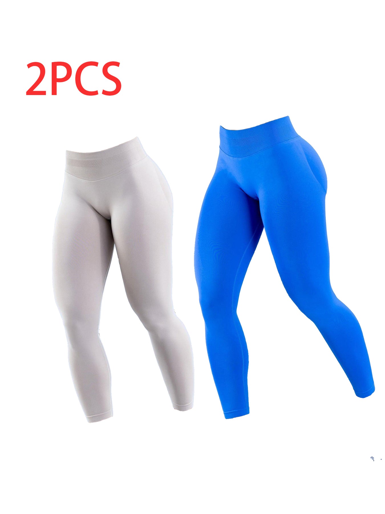 2pack Solid-color Yoga Exercise Leggings
