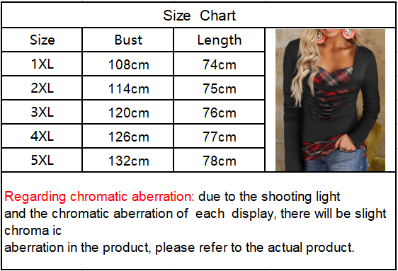 Self-pick-up Plus Size Women'S Burnt Flower Printed Fake 2pcs Long Sleeve T-Shirt  Only Self-pickup Is Supported