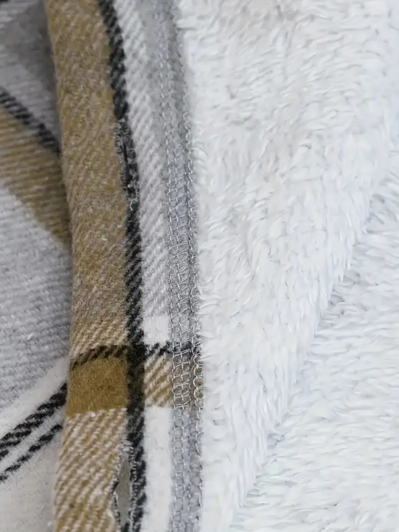 New Plaid Pattern Long Sleeved Hook And Loop Wool Lined Hooded Jacket For Warmth, Women's Plaid Hooded Drawstring Jacket, Single Breasted Closure, Comfortable And Casual