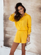 European And American Fashion Women's Casual Loose T-shirt Two-piece Set