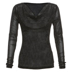 Women's Sparkly Mesh Top - Long Sleeve See Through Sexy Blouse For Party & Club