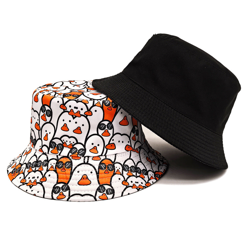 Cute Duck Bucket Hat Women's Japanese Trendy All-matching
