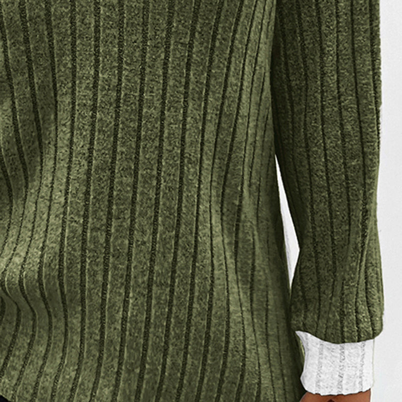 Plus Size Lapel V-Neck Top, Lightweight Long Sleeve Casual Going Out Blouse