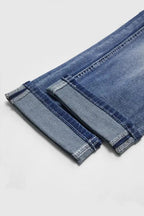 Athleisure Style Skinny Jeans For Women, Mid-Rise Pull-On Denim With A Sporty Drawstring Waist, Butt-Lifting Dark Wash Jeggings