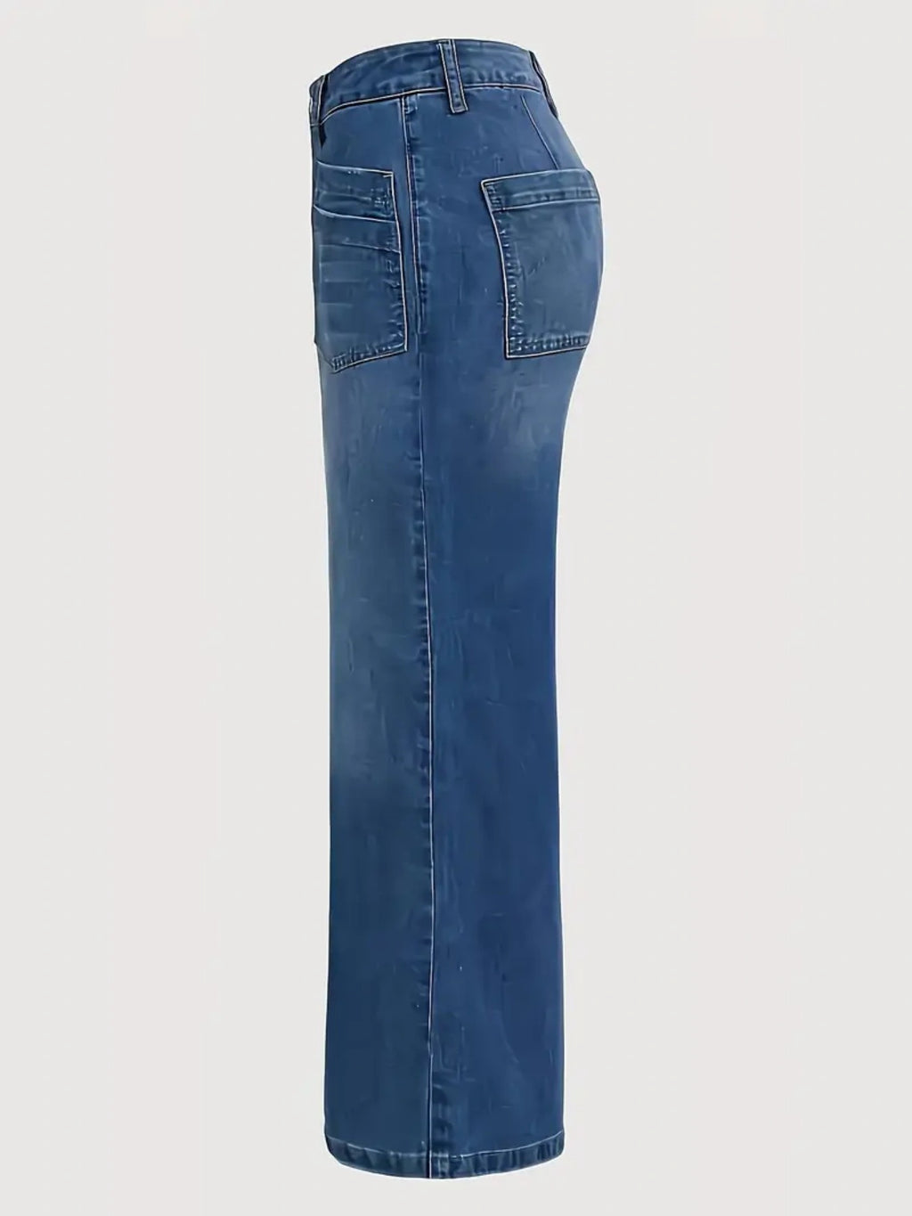 2025 New Women's Straight Leg Wide Leg Jeans, Slim Fit, Built-in Zipper, Designed Pocket, Suitable For Students, Work, And All Season Wear