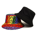 Love Color Matching Pattern Printing Bucket Hat