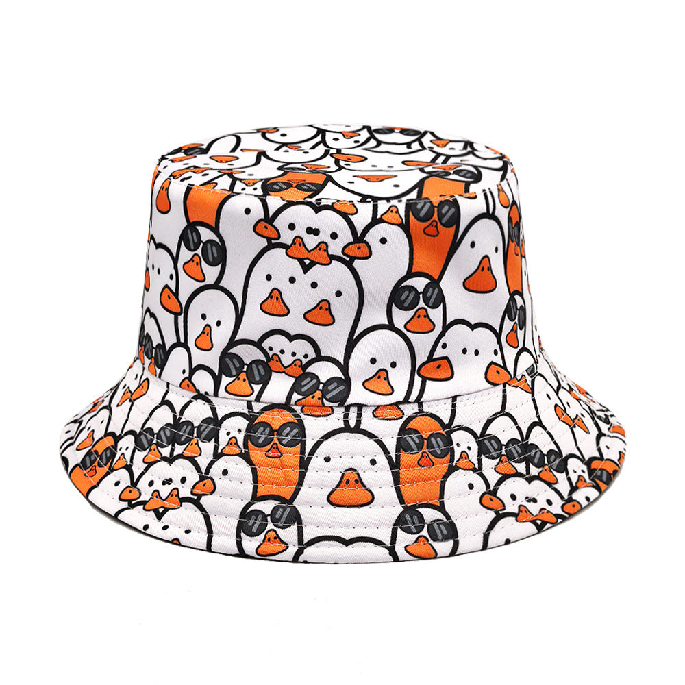 Cute Duck Bucket Hat Women's Japanese Trendy All-matching