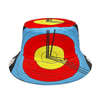 Archery Target Clock Pattern Bucket Hat Double-sided Wear