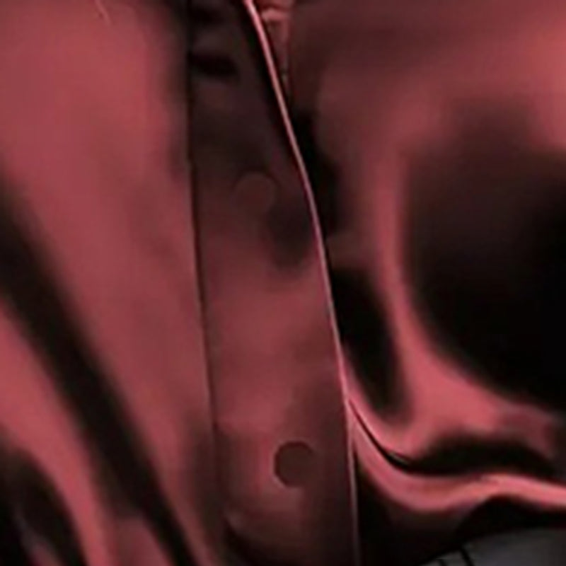 Elegant Women's Solid Color Lapel Shirt Long Sleeve Button-Down Blouse For Office And Formal Wear