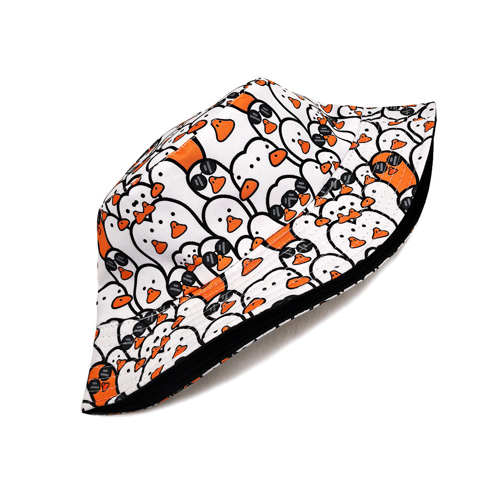 Cute Duck Bucket Hat Women's Japanese Trendy All-matching
