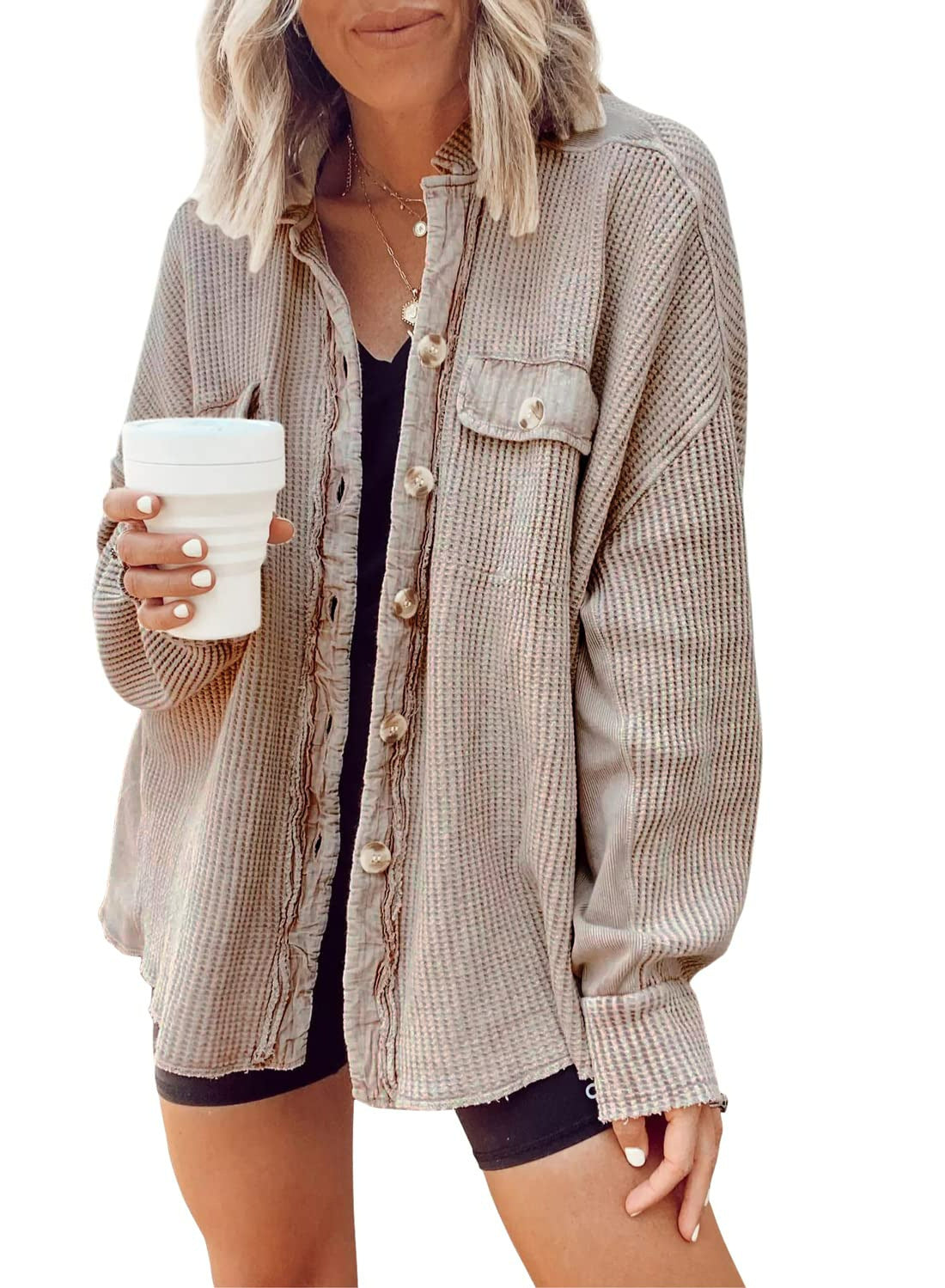 Women's Patchwork Irregular Shirt Jacket