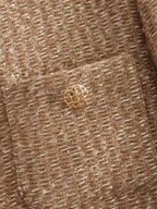 Women's Fashion Woolen Solid Color Casual Top Short Coat