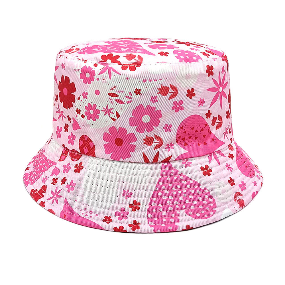 Outdoor Sun Protection Sun Floral Double-sided Bucket Hat