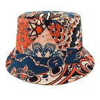 Geometric Bucket Hat Color Matching Printing Double-sided Wear Bucket Hat
