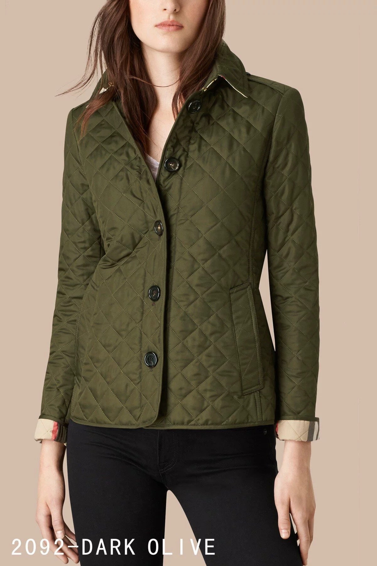 Fashionable Elegant Lapel Cotton-padded Jacket