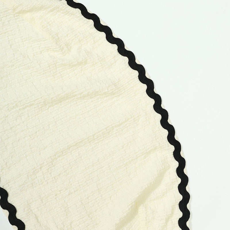 Women's Summer 2-Piece Set, Strapless Tube Top & Flared Ruffle Skirt