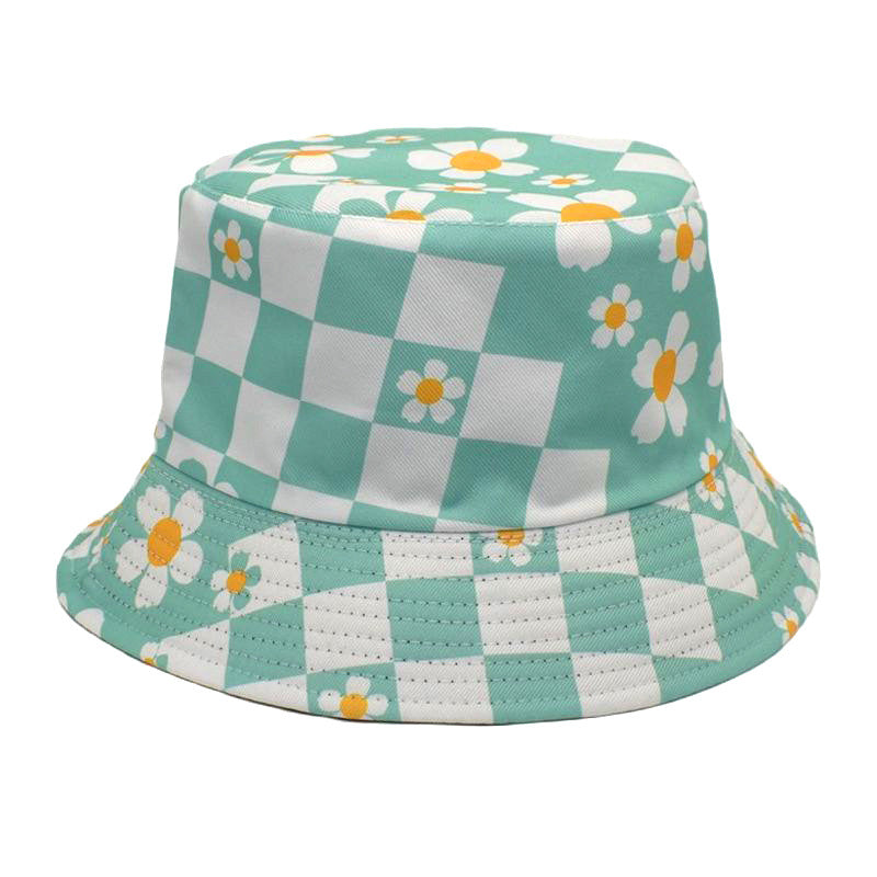 Korean Style Chessboard Plaid Spring And Summer New Bucket Hat Sun-proof