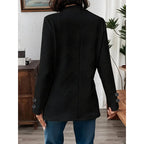 Women's Casual Business Open Front Cardigan Coat Long Sleeve Notch Collar Office Blazer Jacket