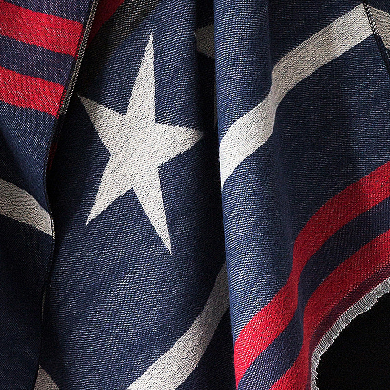 Cashmere Cape Split Shawl Air Conditioning Blanket