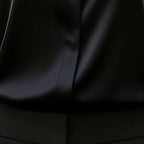 Women's Long Sleeve Satin Blouse, V Neck Loose Fit Tunic Top For Business Casual Office Fall