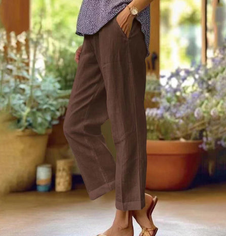 Women's Loose And Simple Solid Color Fashion Casual Pants Straight-leg Trousers