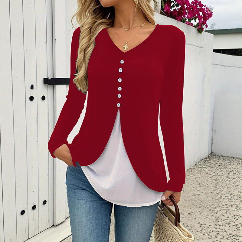 Women's Long Sleeve Tunic Tops Casual T-Shirt Fall Work Fashion 2025, Everyday Basic Wear