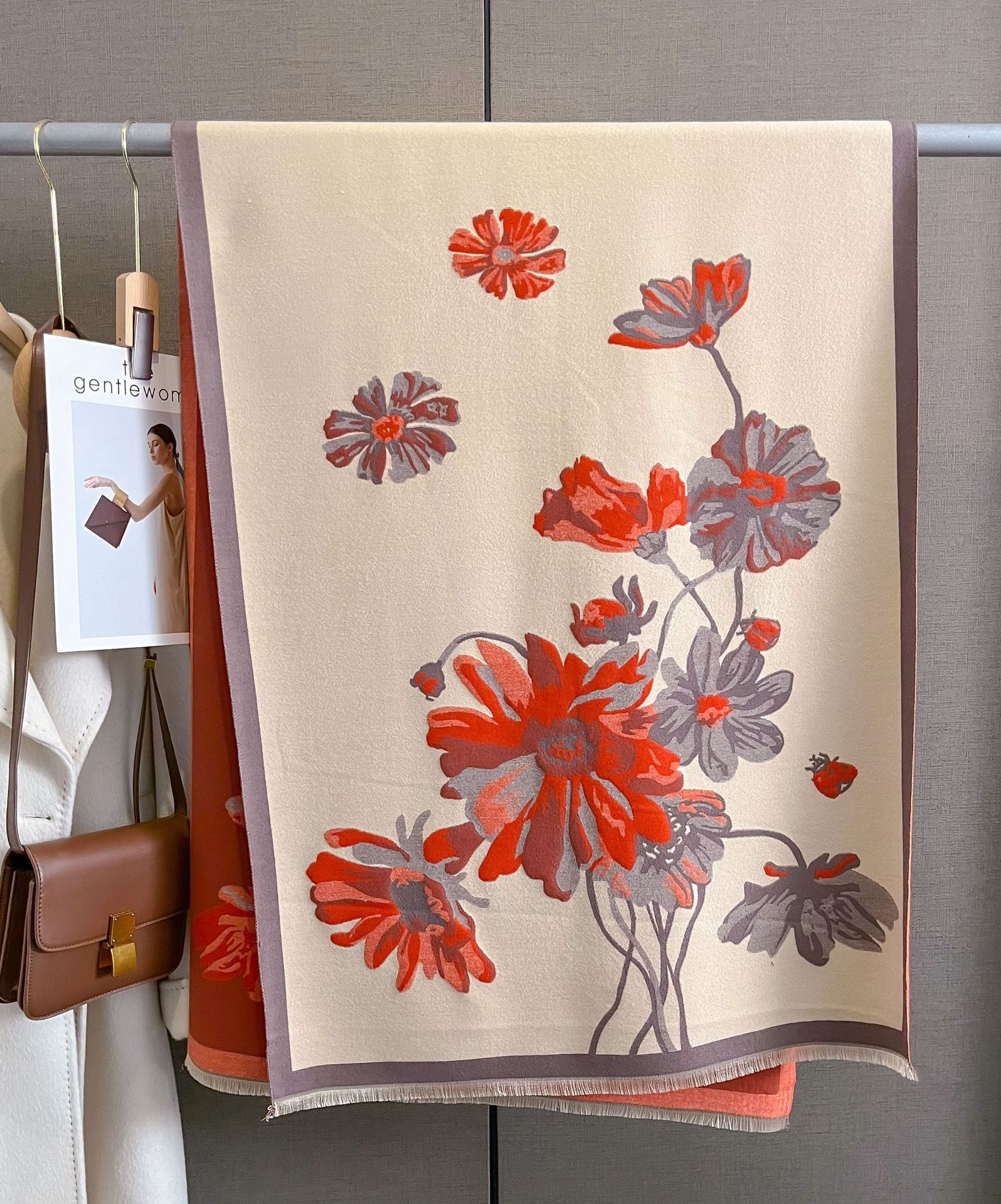 Double-sided Winter Thicken Thermal Scarf Temperament Shawl Outer Match