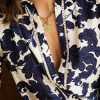 Women's Casual Fashion All-matching Button Floral Shirt