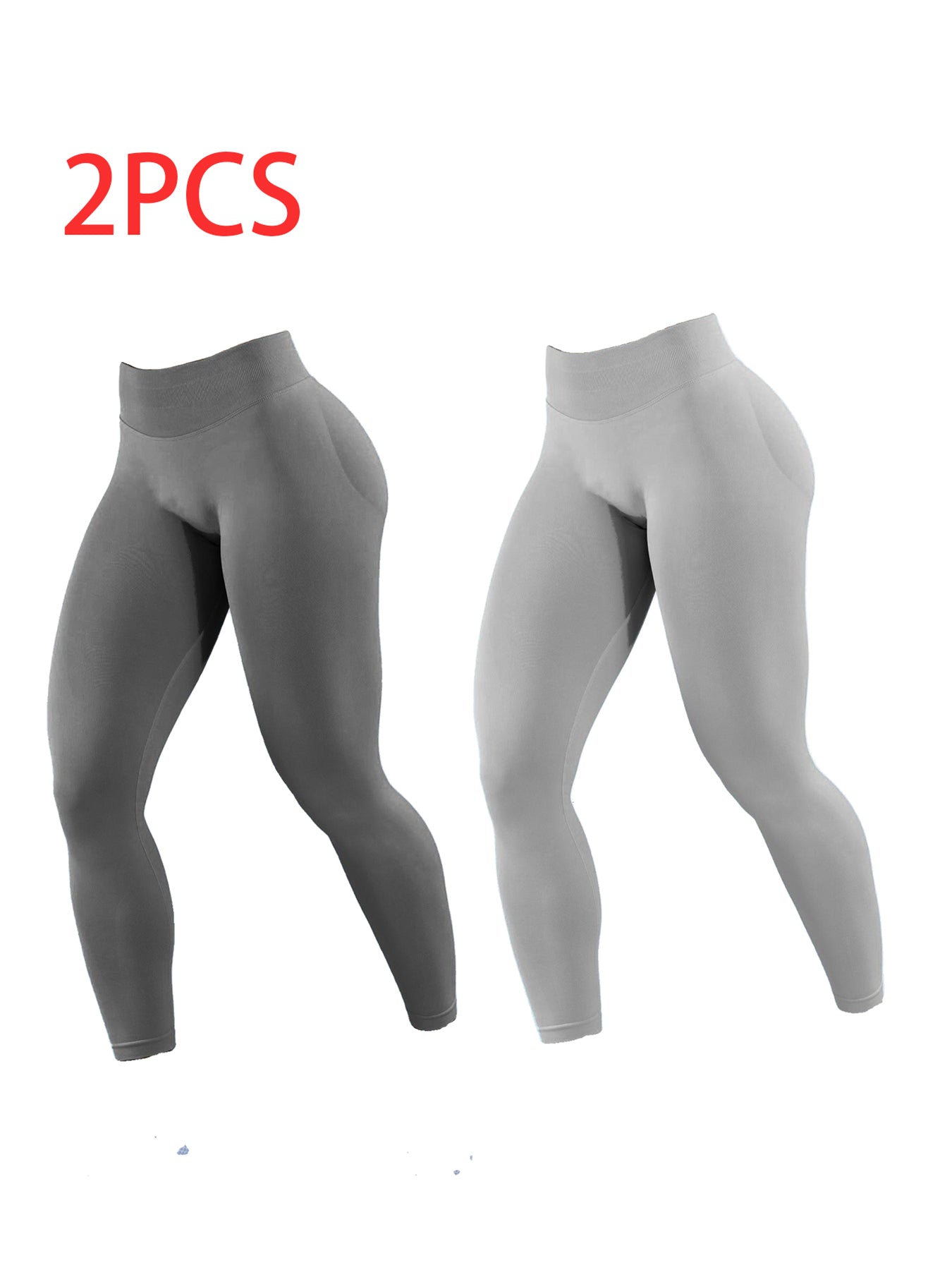 2pack Solid-color Yoga Exercise Leggings