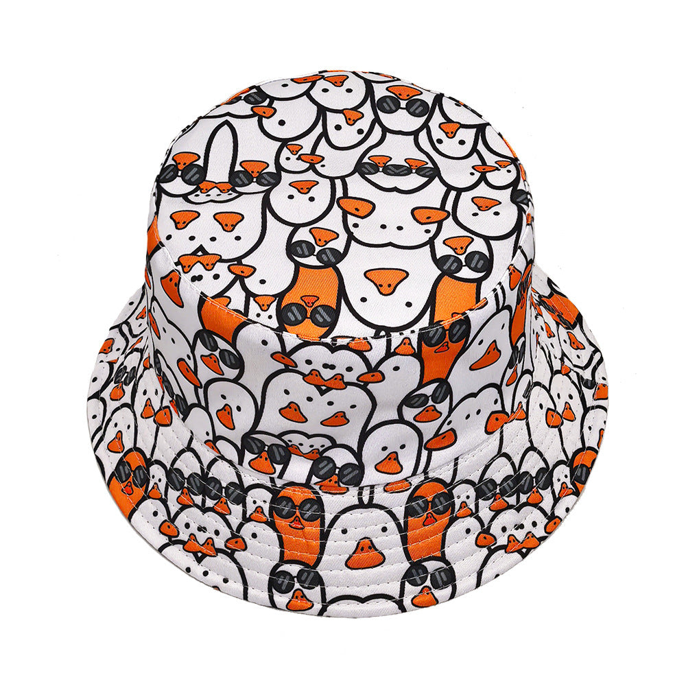 Cute Duck Bucket Hat Women's Japanese Trendy All-matching