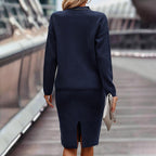 Women's Two Piece Set - Pullover Sweater & Bodycon Skirt Cozy Outfit