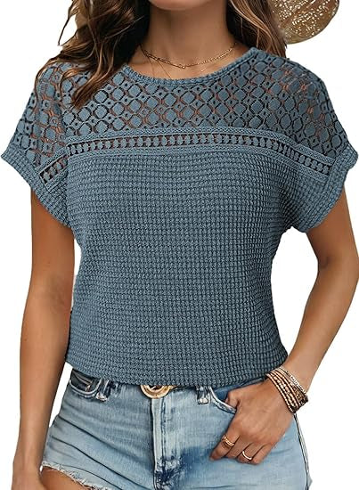 Women's Hollow Breathable All-match Short-sleeved T-shirt