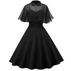 Cape shawl two-piece doll collar dress