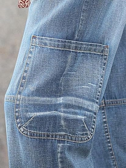 Women's High-Waist Lace-Up Jeans, Wide-Leg Full-Length Jeans With A Sexy Corset-Style Side Lacing, Statement Denim For Parties And Festivals.