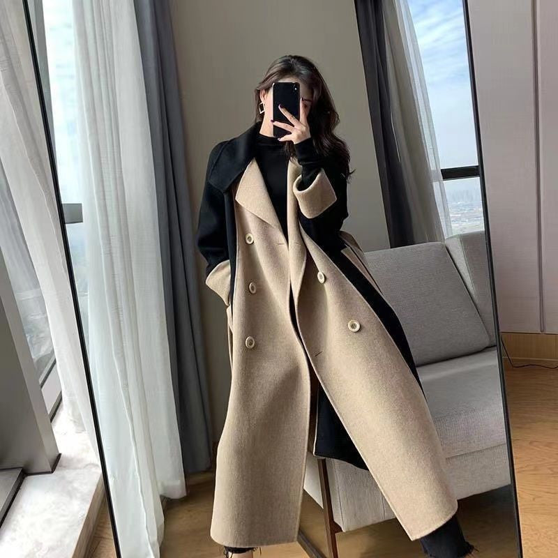 Long Coat Women's Double-sided Fleece Wool