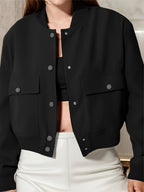2025 New Women's Jacket Jacket, Suitable For Autumn And Winter Wear, With Button Closure And Large Pocket Design
