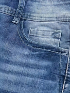 Women's Versatile And Fashionable Stretch Denim Bell Bottoms, Retro Street Style, Comfortable Embroidered Casual Jeans, Suitable For Daily Wear