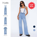 Women's High-Waist Jeans, Convertible Wide-Leg Full-Length Jeans With 3-in-1 Adjustable Hem, Tencel Lyocell For Summer. Forbidden Platform - Temu