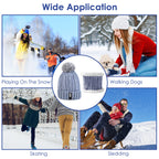 1Set Winter Beanie Hat Scarf Set Women Warm Knitting Skull Cap Neck Warmer For Walking Running Hiking Camping Outdoors Gift