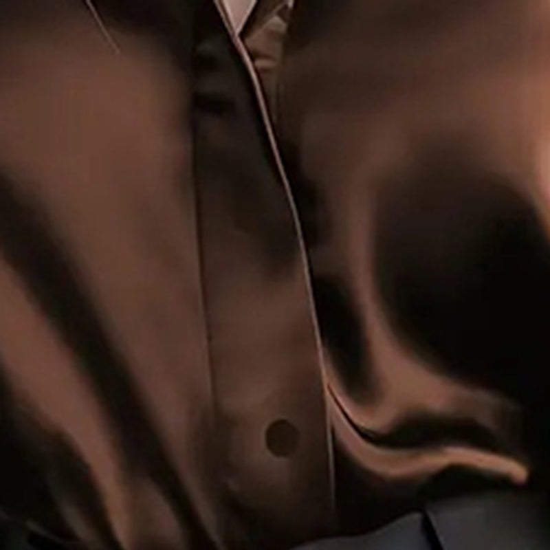 Elegant Women's Solid Color Lapel Shirt Long Sleeve Button-Down Blouse For Office And Formal Wear