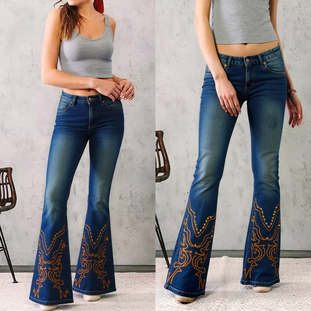 Women's High-Waist Heart Cut-out Jeans, Wide-Leg Full-Length Jeans With A Y2K Sweetheart Side Cut-out, Vintage-Wash Denim For All Seasons Forbidden Platform - Temu