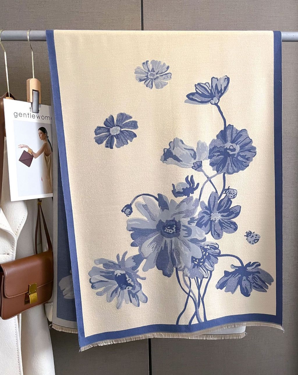 Double-sided Winter Thicken Thermal Scarf Temperament Shawl Outer Match