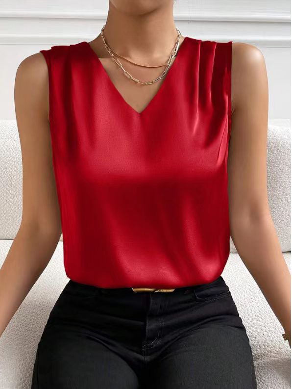 Women's Fashion Personalized Pure Satin Top