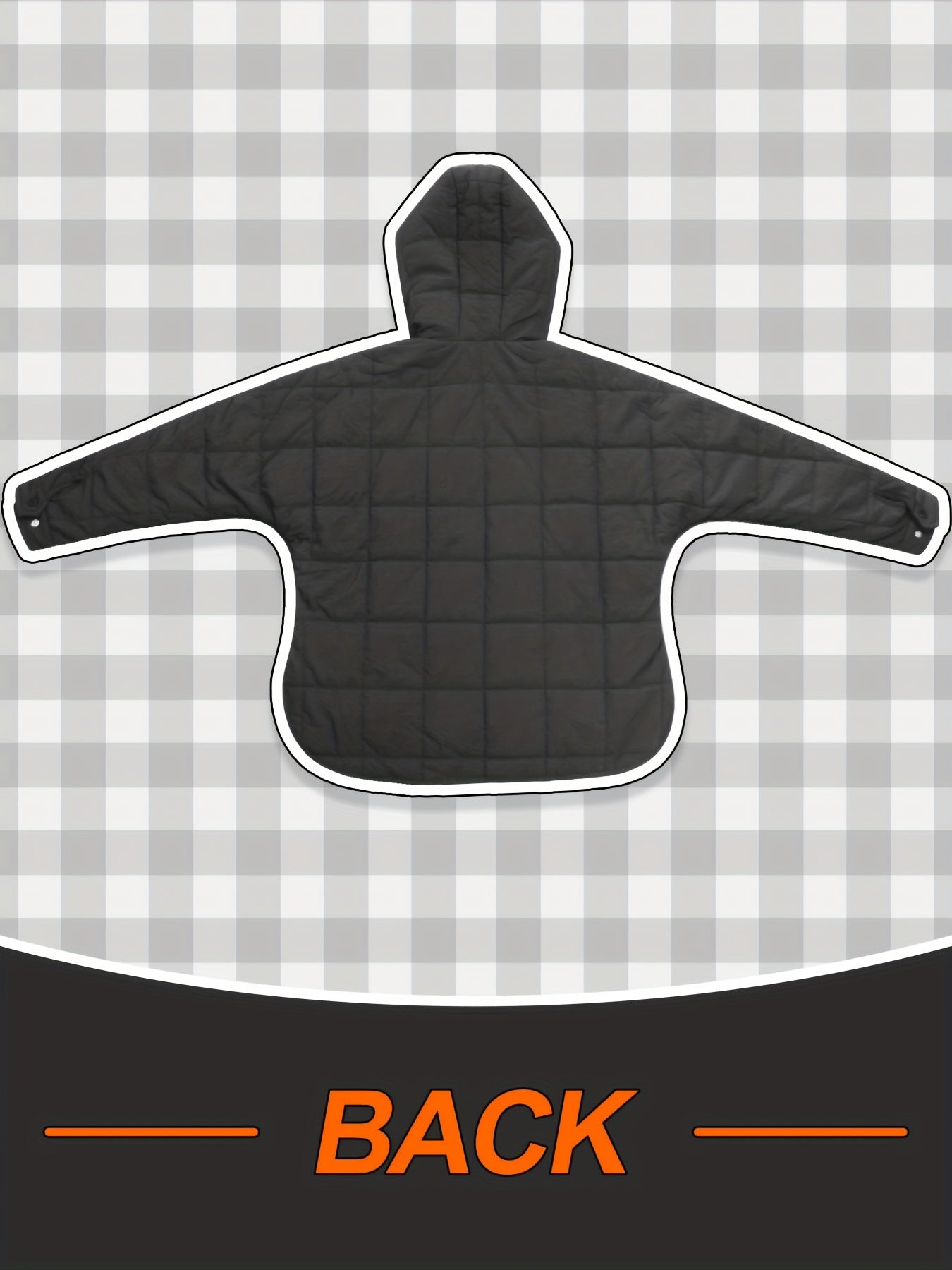 European And American Minimalist Style Plus-size Winter New Top, Hooded Pullover Basic Design, Half-open Snap Button Closure, Small Side Slits, Everyday Versatile Anti-cotton Jacket