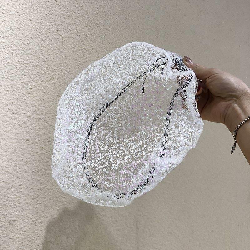 Mesh Hat Cover Gray Hair Lace Pile Heap Cap Thin Spring Women's Big Head Circumference