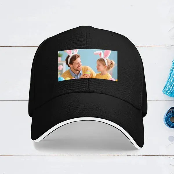 Custom Hat Photo Upload Christmas Theme National Flag Design - One Size Must Upload The Image