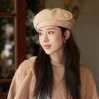High-grade Buttons Make Your Face Look Smaller In Autumn And Winter Beret